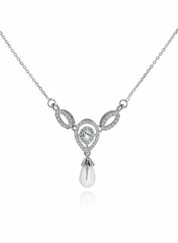Elegant_925_Sterling_Silver_Teardrop_Zircon_Pendant_Necklace_For_Women